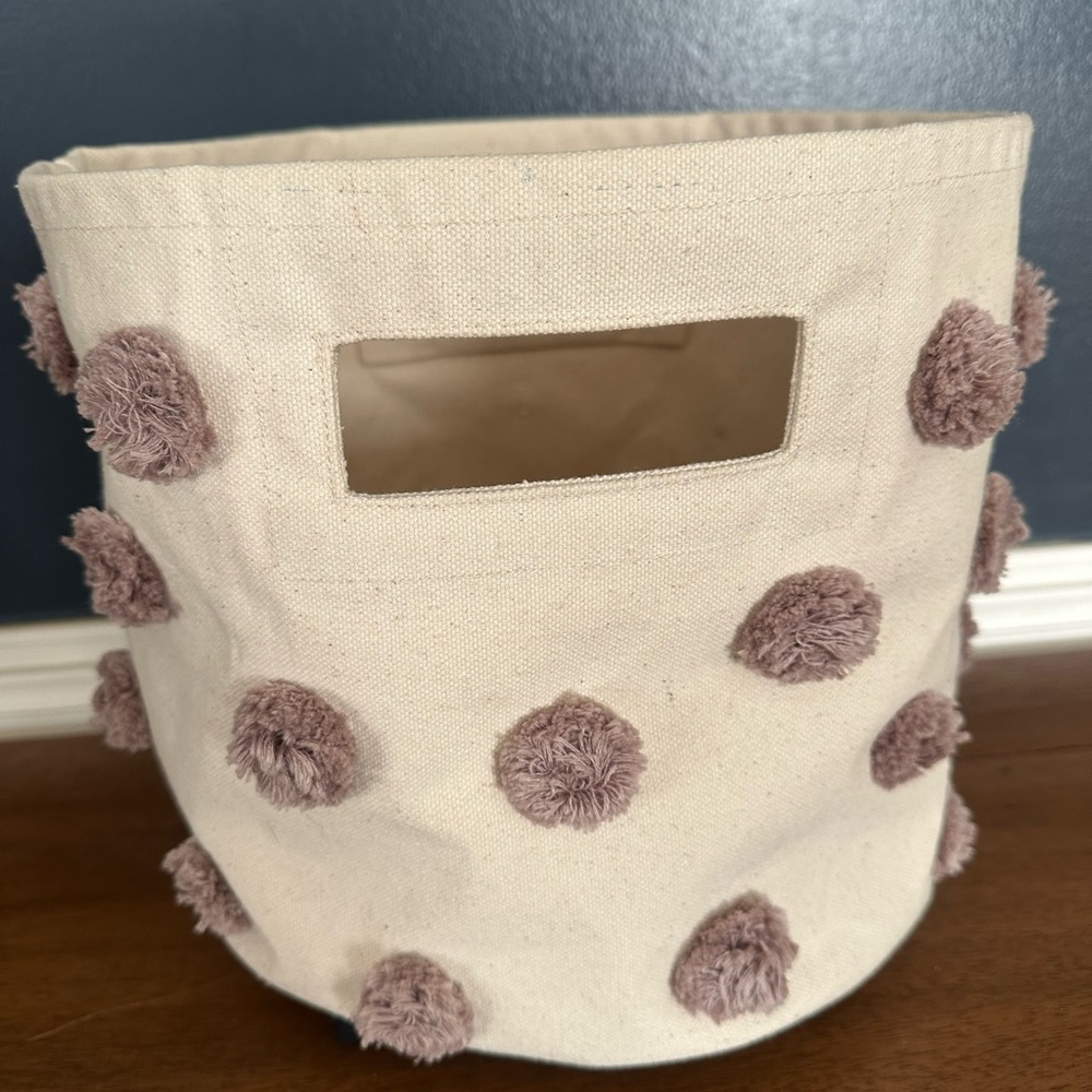 Pehr Organics Pom-Pom Storage Basket